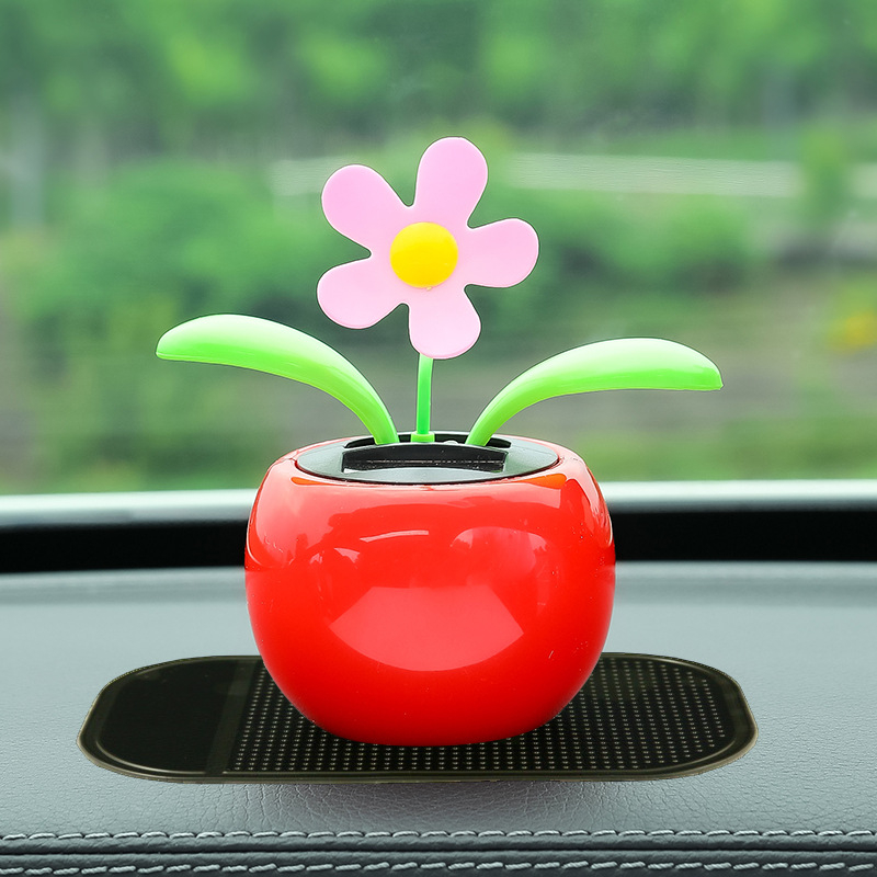 „Creative Net“ raudona automobilio dekoracija saulės sūpynės saulėgrąža purtoma galva gėlė automobilio interjero dekoracija vienetinė pristatymas
