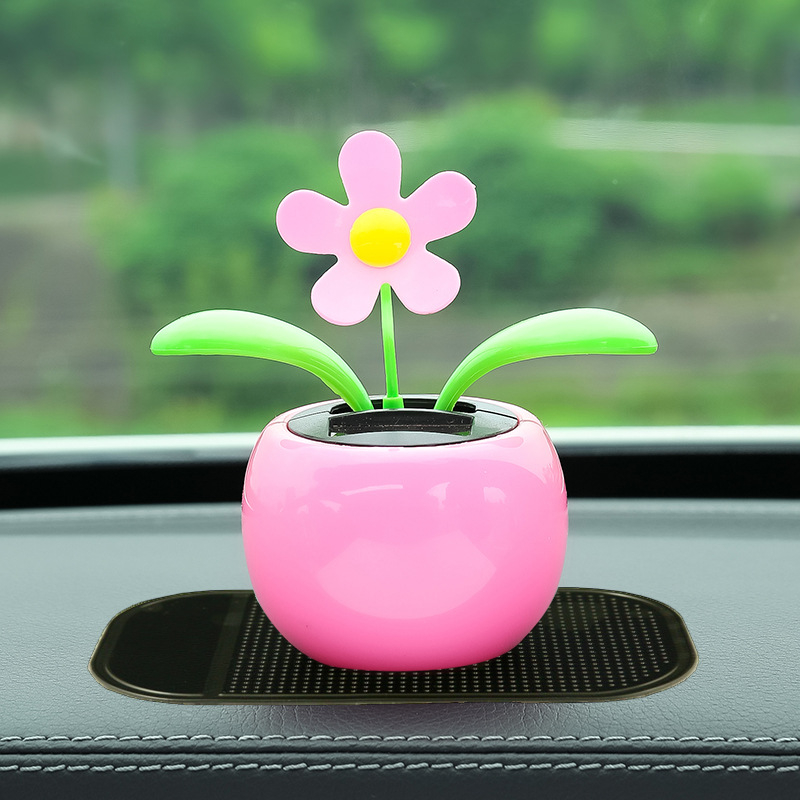 „Creative Net“ raudona automobilio dekoracija saulės sūpynės saulėgrąža purtoma galva gėlė automobilio interjero dekoracija vienetinė pristatymas