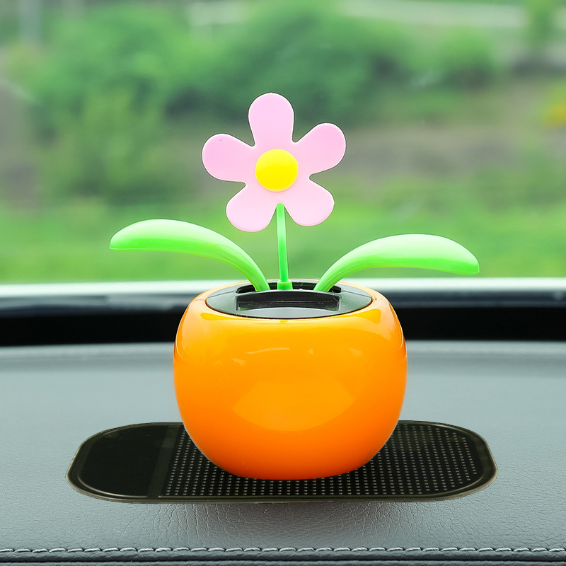 „Creative Net“ raudona automobilio dekoracija saulės sūpynės saulėgrąža purtoma galva gėlė automobilio interjero dekoracija vienetinė pristatymas