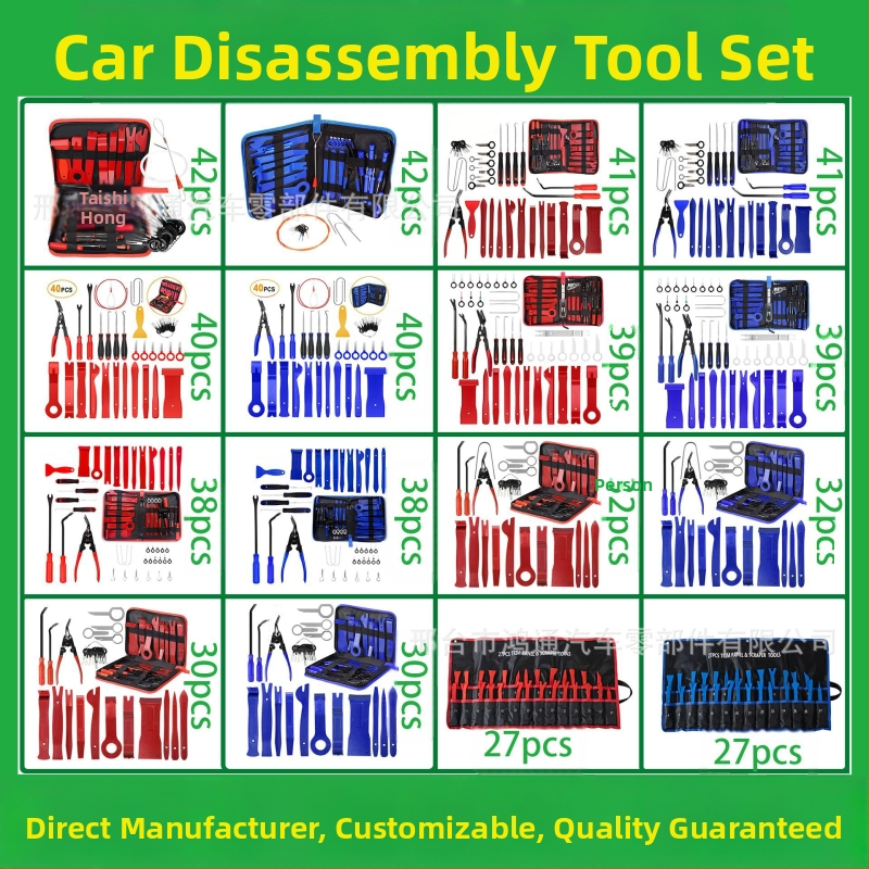 Autóipari műanyag alkatrészek eltávolító szerszámkészlet alkalmas audio lökhárító, műszerfal, belső csatok stb. eltávolítására. A gyártó specializálódott...