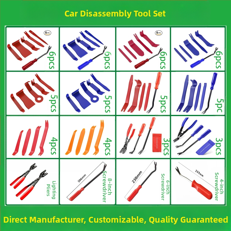 Sada nástrojov na demontáž plastových dielov z automobilov je vhodná pre nárazníky audiosystému, palubnú dosku, vnútorné pracky atď. Výrobca sa špecializuje na...