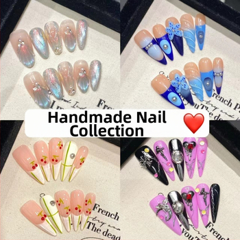 Nauja rankomis nešiotų nagų kolekcija, didmeninė prekyba, nuimamais dirbtiniais nagais, ilgi trumpi nagų lopinėliai, šaltinio darbai