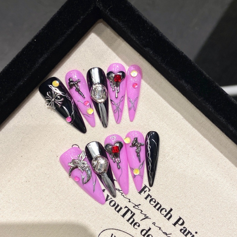 Nauja rankomis nešiotų nagų kolekcija, didmeninė prekyba, nuimamais dirbtiniais nagais, ilgi trumpi nagų lopinėliai, šaltinio darbai