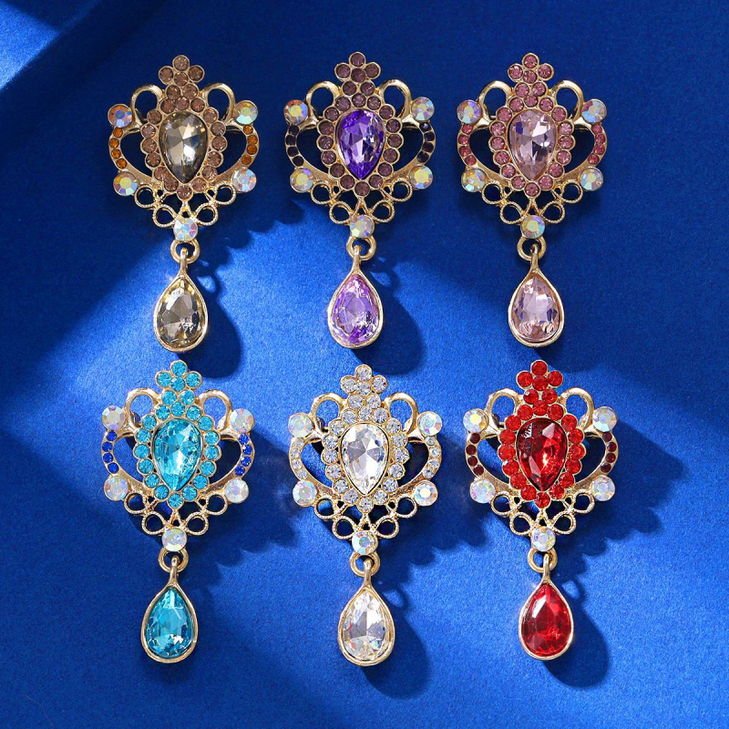 Euroopa ja Ameerika moekaardi väike pross, inkrusteeritud rhinestonesulamist korsett käsitsi lille rõivaaksessuaaride nööpnõelte tootjate hulgimüük