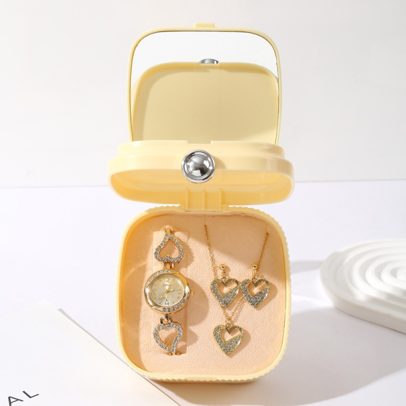 Σετ δώρου για την Ημέρα του Δασκάλου, Κινέζικα, Ημέρα του Αγίου Βαλεντίνου, Ρολόι, Κολιέ, Δαχτυλίδι, Σκουλαρίκια, Κοσμήματα, Δώρο, Ημέρα του Αγίου Βαλεντίνου, Χριστούγεννα