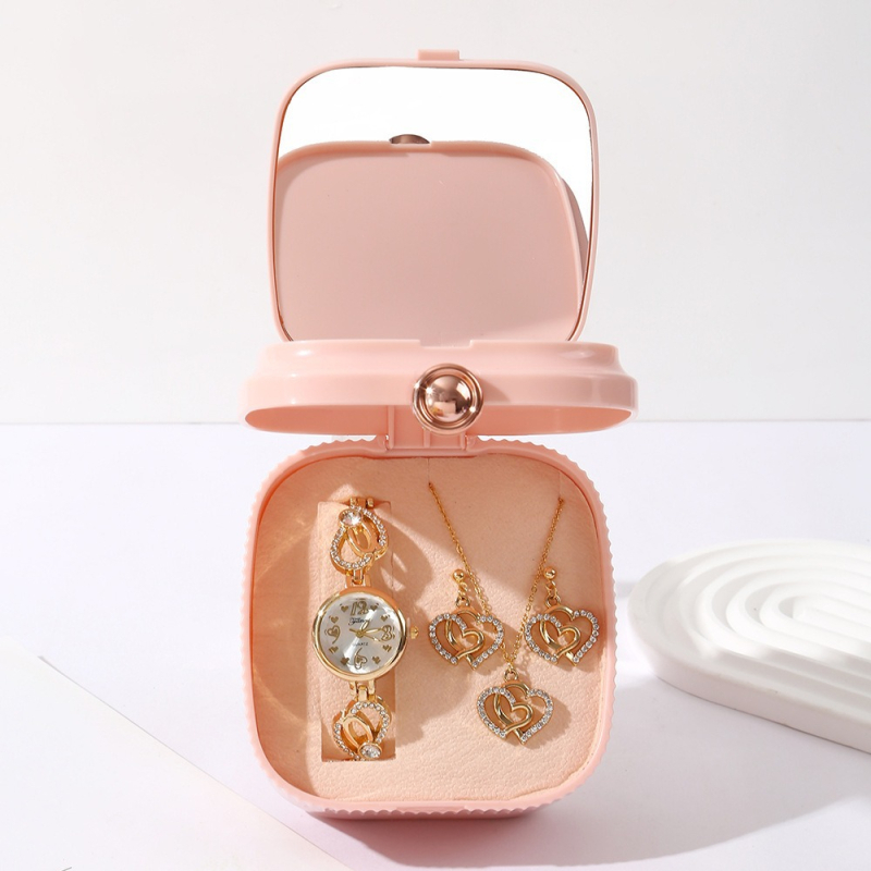 Σετ δώρου για την Ημέρα του Δασκάλου, Κινέζικα, Ημέρα του Αγίου Βαλεντίνου, Ρολόι, Κολιέ, Δαχτυλίδι, Σκουλαρίκια, Κοσμήματα, Δώρο, Ημέρα του Αγίου Βαλεντίνου, Χριστούγεννα