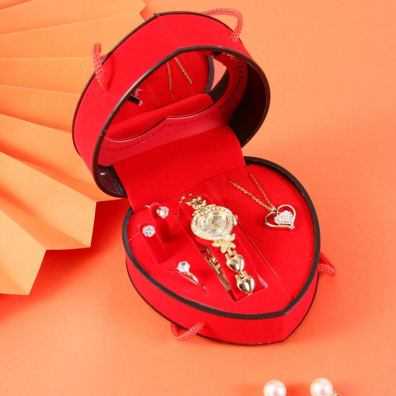 Σετ δώρου για την Ημέρα του Δασκάλου, Κινέζικα, Ημέρα του Αγίου Βαλεντίνου, Ρολόι, Κολιέ, Δαχτυλίδι, Σκουλαρίκια, Κοσμήματα, Δώρο, Ημέρα του Αγίου Βαλεντίνου, Χριστούγεννα