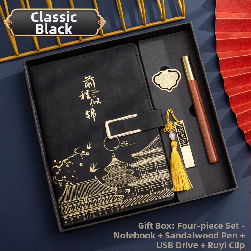 Poklon kutija za bilježnicu, odijelo za ispis, logotip National Tide, poslovni poklon, zadebljani blok A5, knjiga za sastanke tvrtke