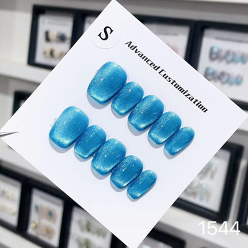 [Χειροποίητα Φορετά Νύχια 16] Κοντό Μονόχρωμο Μπάλωμα Λεύκανσης Ψεύτικα Νύχια Αφαιρούμενη Συλλογή Χονδρικής για Νύχια