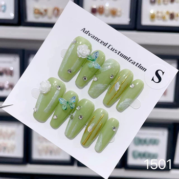 [Χειροποίητα Φορετά Νύχια 16] Κοντό Μονόχρωμο Μπάλωμα Λεύκανσης Ψεύτικα Νύχια Αφαιρούμενη Συλλογή Χονδρικής για Νύχια