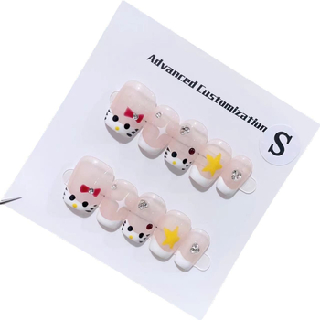 [Χειροποίητα Φορετά Νύχια 16] Κοντό Μονόχρωμο Μπάλωμα Λεύκανσης Ψεύτικα Νύχια Αφαιρούμενη Συλλογή Χονδρικής για Νύχια