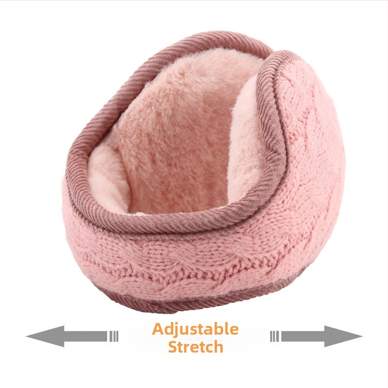 Zimné teplé chrániče sluchu, teplé pletené osemmiestne skladacie zadné vrecko na uši, kryt uší, jesenné a zimné teplé chrániče sluchu