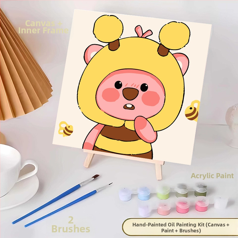 20*20 Детска дигитална маслена картина, партида, анимационен филм, оцветяване, маслена картина, анимация, ръчно изработена, пълнена маслена картина, „Направи си сам“ оцветяване