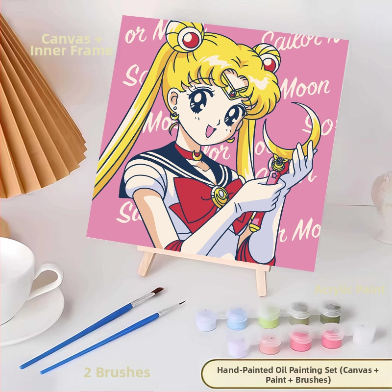 20*20 Παιδική Ψηφιακή Ελαιογραφία Παρτίδα Κινούμενα Σχέδια Χρωματισμός Ελαιογραφία Κινούμενα Σχέδια Χειροποίητη Γεμιστή Ελαιογραφία Diy Χρωματισμός Ζωγραφική