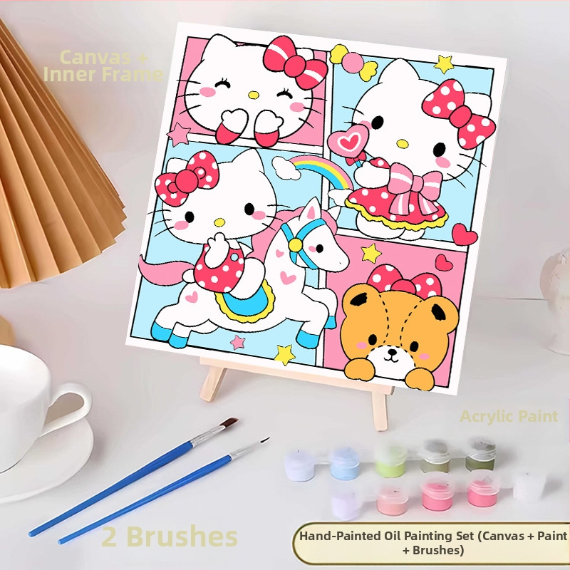 20*20 Παιδική Ψηφιακή Ελαιογραφία Παρτίδα Κινούμενα Σχέδια Χρωματισμός Ελαιογραφία Κινούμενα Σχέδια Χειροποίητη Γεμιστή Ελαιογραφία Diy Χρωματισμός Ζωγραφική