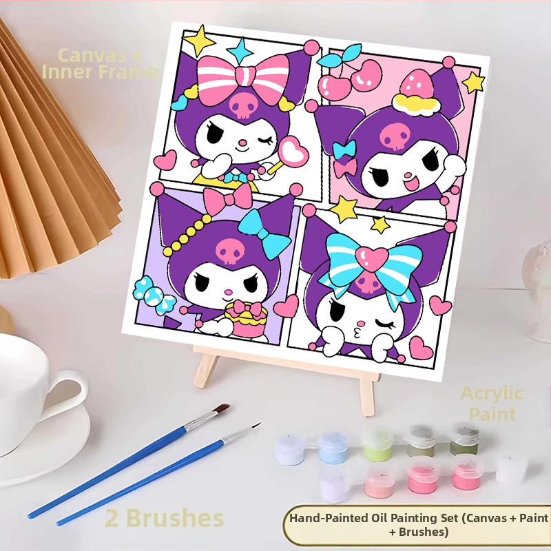 20*20 Παιδική Ψηφιακή Ελαιογραφία Παρτίδα Κινούμενα Σχέδια Χρωματισμός Ελαιογραφία Κινούμενα Σχέδια Χειροποίητη Γεμιστή Ελαιογραφία Diy Χρωματισμός Ζωγραφική