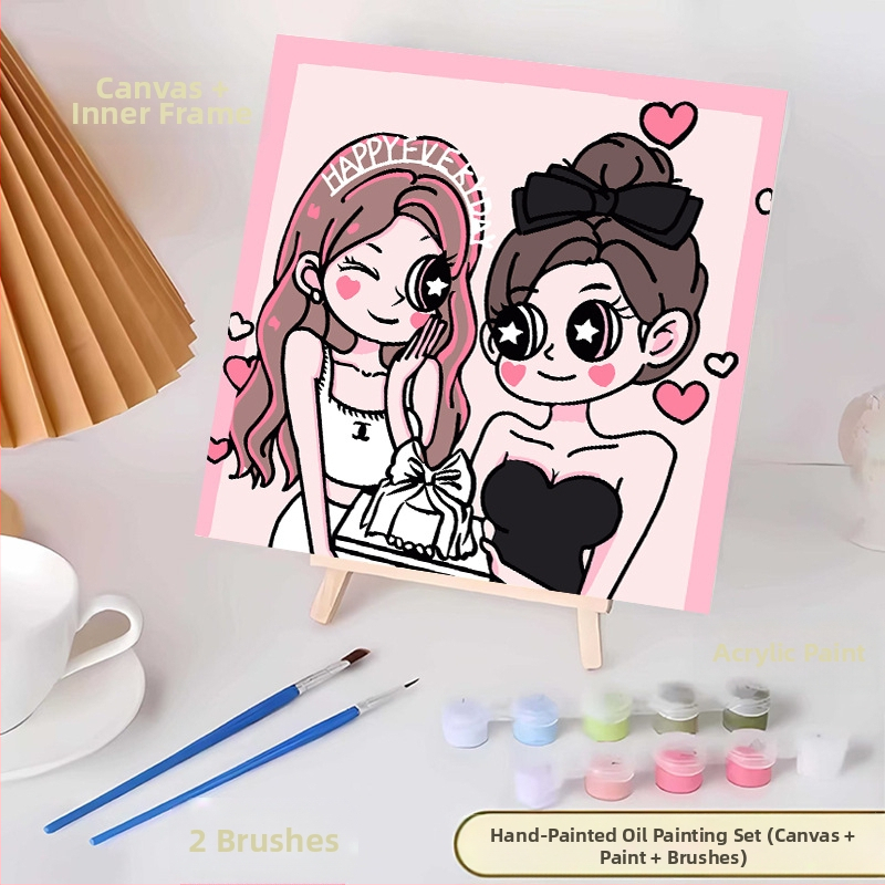 20*20 Παιδική Ψηφιακή Ελαιογραφία Παρτίδα Κινούμενα Σχέδια Χρωματισμός Ελαιογραφία Κινούμενα Σχέδια Χειροποίητη Γεμιστή Ελαιογραφία Diy Χρωματισμός Ζωγραφική