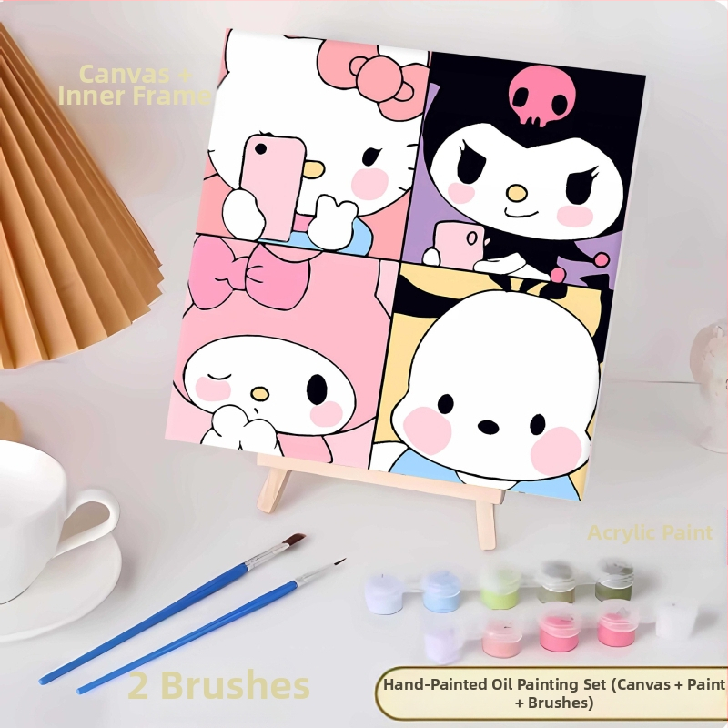 20*20 Παιδική Ψηφιακή Ελαιογραφία Παρτίδα Κινούμενα Σχέδια Χρωματισμός Ελαιογραφία Κινούμενα Σχέδια Χειροποίητη Γεμιστή Ελαιογραφία Diy Χρωματισμός Ζωγραφική