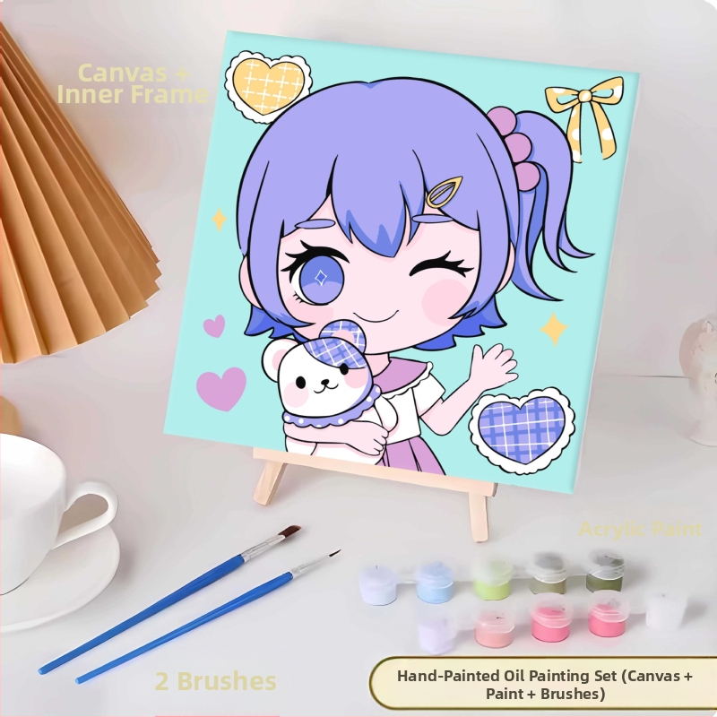 20*20 Παιδική Ψηφιακή Ελαιογραφία Παρτίδα Κινούμενα Σχέδια Χρωματισμός Ελαιογραφία Κινούμενα Σχέδια Χειροποίητη Γεμιστή Ελαιογραφία Diy Χρωματισμός Ζωγραφική