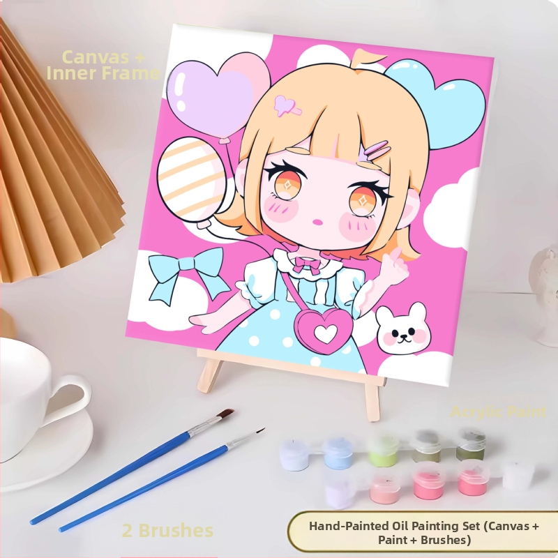 20*20 Παιδική Ψηφιακή Ελαιογραφία Παρτίδα Κινούμενα Σχέδια Χρωματισμός Ελαιογραφία Κινούμενα Σχέδια Χειροποίητη Γεμιστή Ελαιογραφία Diy Χρωματισμός Ζωγραφική