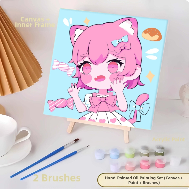 20*20 Παιδική Ψηφιακή Ελαιογραφία Παρτίδα Κινούμενα Σχέδια Χρωματισμός Ελαιογραφία Κινούμενα Σχέδια Χειροποίητη Γεμιστή Ελαιογραφία Diy Χρωματισμός Ζωγραφική