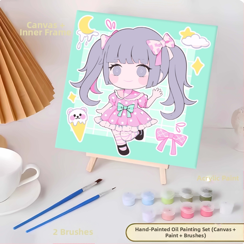 20*20 Παιδική Ψηφιακή Ελαιογραφία Παρτίδα Κινούμενα Σχέδια Χρωματισμός Ελαιογραφία Κινούμενα Σχέδια Χειροποίητη Γεμιστή Ελαιογραφία Diy Χρωματισμός Ζωγραφική