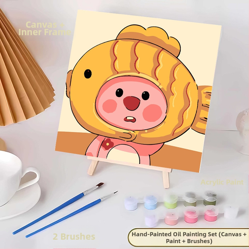 20*20 Παιδική Ψηφιακή Ελαιογραφία Παρτίδα Κινούμενα Σχέδια Χρωματισμός Ελαιογραφία Κινούμενα Σχέδια Χειροποίητη Γεμιστή Ελαιογραφία Diy Χρωματισμός Ζωγραφική