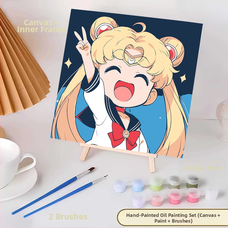 20*20 Παιδική Ψηφιακή Ελαιογραφία Παρτίδα Κινούμενα Σχέδια Χρωματισμός Ελαιογραφία Κινούμενα Σχέδια Χειροποίητη Γεμιστή Ελαιογραφία Diy Χρωματισμός Ζωγραφική