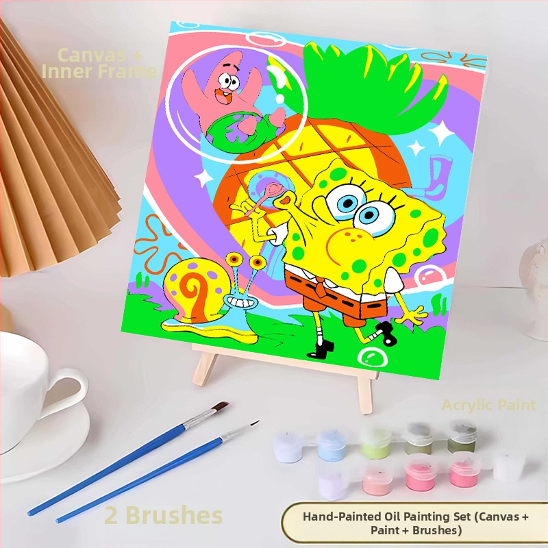 20*20 Παιδική Ψηφιακή Ελαιογραφία Παρτίδα Κινούμενα Σχέδια Χρωματισμός Ελαιογραφία Κινούμενα Σχέδια Χειροποίητη Γεμιστή Ελαιογραφία Diy Χρωματισμός Ζωγραφική