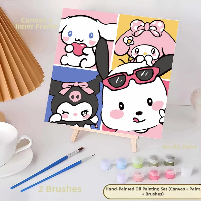 20*20 Παιδική Ψηφιακή Ελαιογραφία Παρτίδα Κινούμενα Σχέδια Χρωματισμός Ελαιογραφία Κινούμενα Σχέδια Χειροποίητη Γεμιστή Ελαιογραφία Diy Χρωματισμός Ζωγραφική