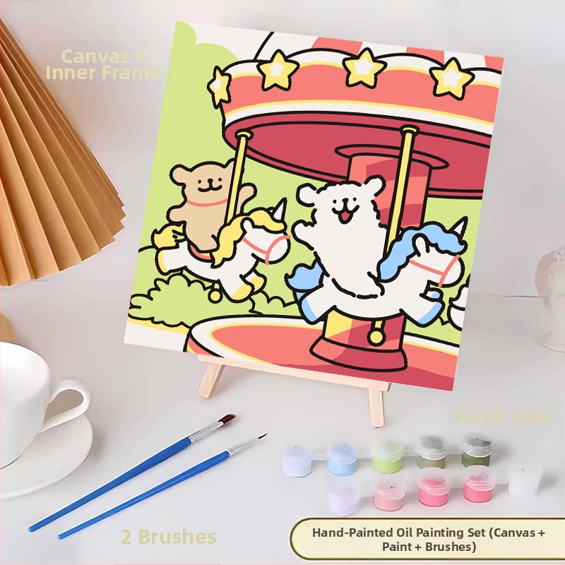 20*20 Παιδική Ψηφιακή Ελαιογραφία Παρτίδα Κινούμενα Σχέδια Χρωματισμός Ελαιογραφία Κινούμενα Σχέδια Χειροποίητη Γεμιστή Ελαιογραφία Diy Χρωματισμός Ζωγραφική