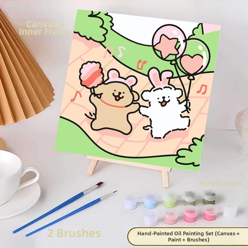 20*20 Παιδική Ψηφιακή Ελαιογραφία Παρτίδα Κινούμενα Σχέδια Χρωματισμός Ελαιογραφία Κινούμενα Σχέδια Χειροποίητη Γεμιστή Ελαιογραφία Diy Χρωματισμός Ζωγραφική