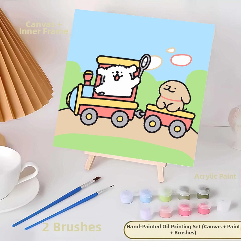 20*20 Παιδική Ψηφιακή Ελαιογραφία Παρτίδα Κινούμενα Σχέδια Χρωματισμός Ελαιογραφία Κινούμενα Σχέδια Χειροποίητη Γεμιστή Ελαιογραφία Diy Χρωματισμός Ζωγραφική