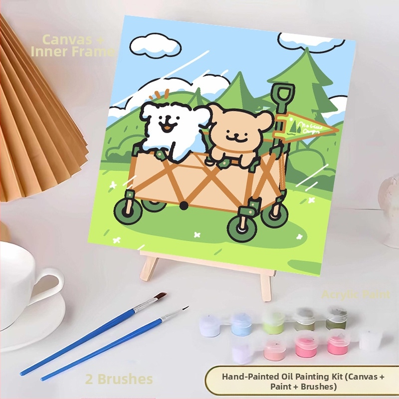 20*20 Παιδική Ψηφιακή Ελαιογραφία Παρτίδα Κινούμενα Σχέδια Χρωματισμός Ελαιογραφία Κινούμενα Σχέδια Χειροποίητη Γεμιστή Ελαιογραφία Diy Χρωματισμός Ζωγραφική