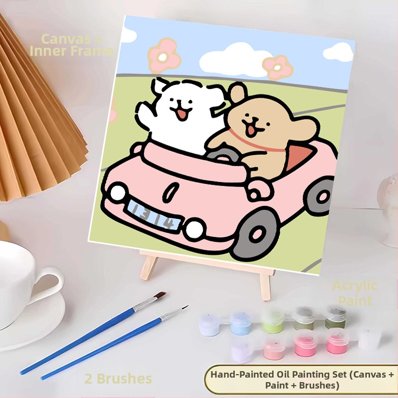 20*20 Παιδική Ψηφιακή Ελαιογραφία Παρτίδα Κινούμενα Σχέδια Χρωματισμός Ελαιογραφία Κινούμενα Σχέδια Χειροποίητη Γεμιστή Ελαιογραφία Diy Χρωματισμός Ζωγραφική