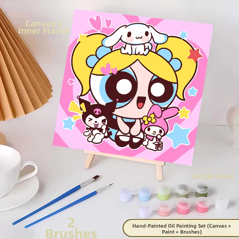 20*20 Παιδική Ψηφιακή Ελαιογραφία Παρτίδα Κινούμενα Σχέδια Χρωματισμός Ελαιογραφία Κινούμενα Σχέδια Χειροποίητη Γεμιστή Ελαιογραφία Diy Χρωματισμός Ζωγραφική