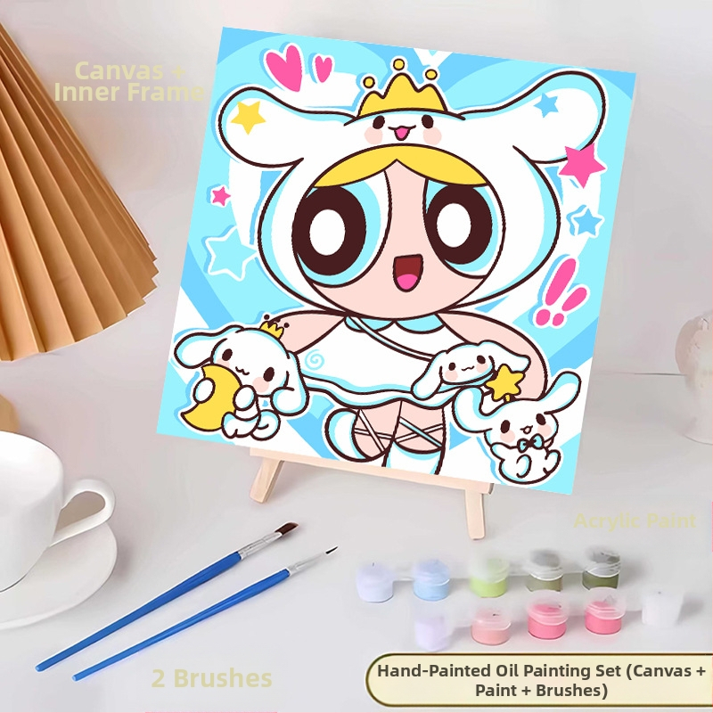 20*20 Παιδική Ψηφιακή Ελαιογραφία Παρτίδα Κινούμενα Σχέδια Χρωματισμός Ελαιογραφία Κινούμενα Σχέδια Χειροποίητη Γεμιστή Ελαιογραφία Diy Χρωματισμός Ζωγραφική