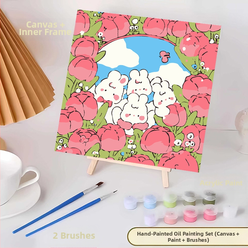 20*20 Παιδική Ψηφιακή Ελαιογραφία Παρτίδα Κινούμενα Σχέδια Χρωματισμός Ελαιογραφία Κινούμενα Σχέδια Χειροποίητη Γεμιστή Ελαιογραφία Diy Χρωματισμός Ζωγραφική
