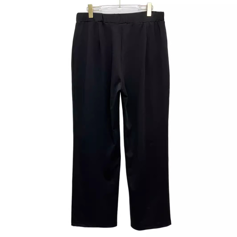 Naiste kõrge vöökoht ja laiade jalgade püksid, polüester 95%+, Euroopa–Ameerika stiil, suvi 2024