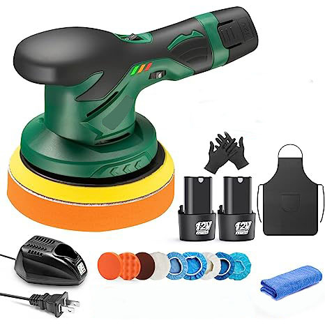 Ličio baterijos įkraunama automobilių poliravimo ir vaškavimo mašina, reguliuojamas greitis, 12V