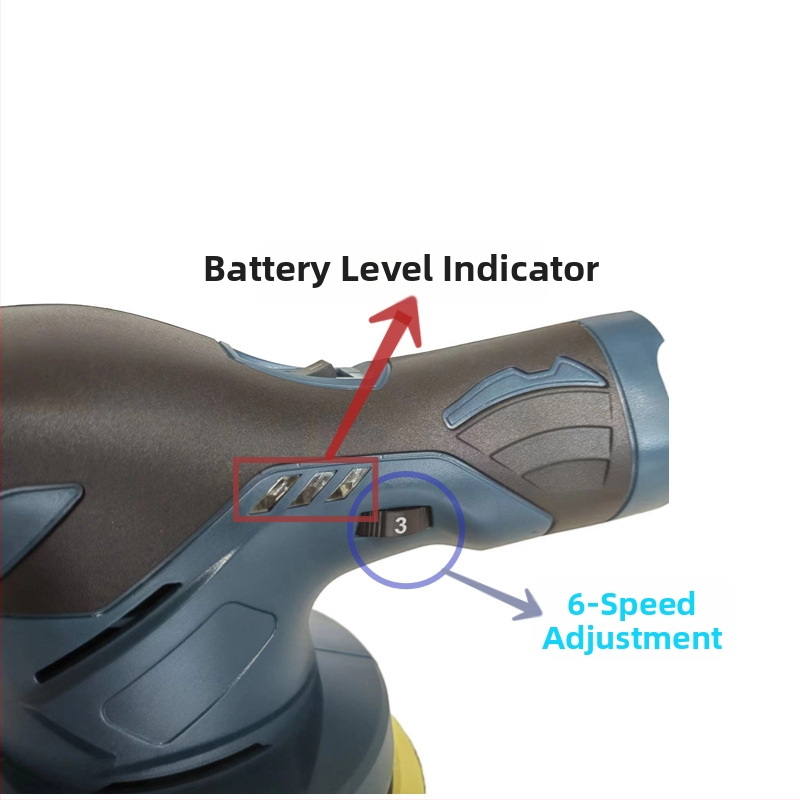 Полираща и нанасяща восък машина за автомобили с литиева презареждаща се батерия и регулируема скорост – 12V