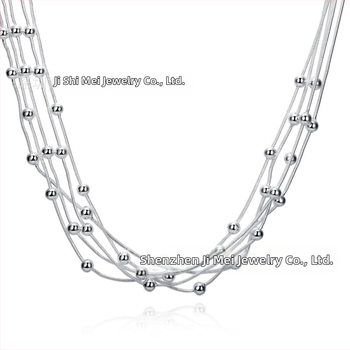 West Lake Beauty Γεωμετρικό Μεταλλικό Κολιέ με Χάντρες