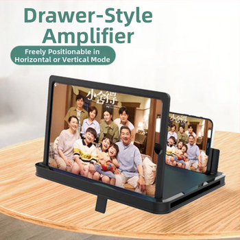 Държач за телефон със увеличител на екрана и проекционна стойка — YHS настолен държач, пластмасов корпус, персонализируем, общ стил