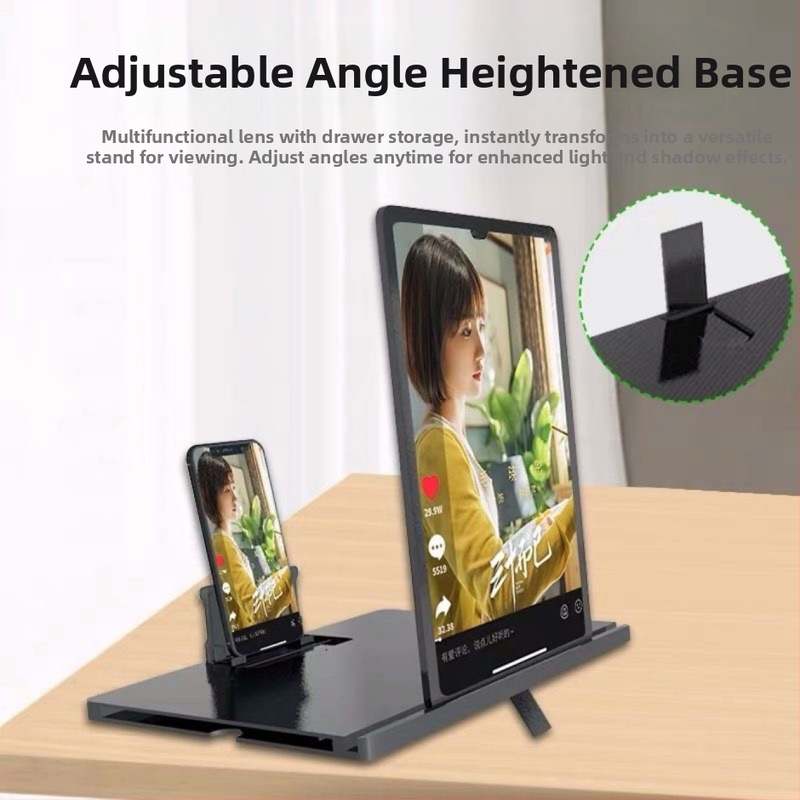 Държач за телефон със увеличител на екрана и проекционна стойка — YHS настолен държач, пластмасов корпус, персонализируем, общ стил