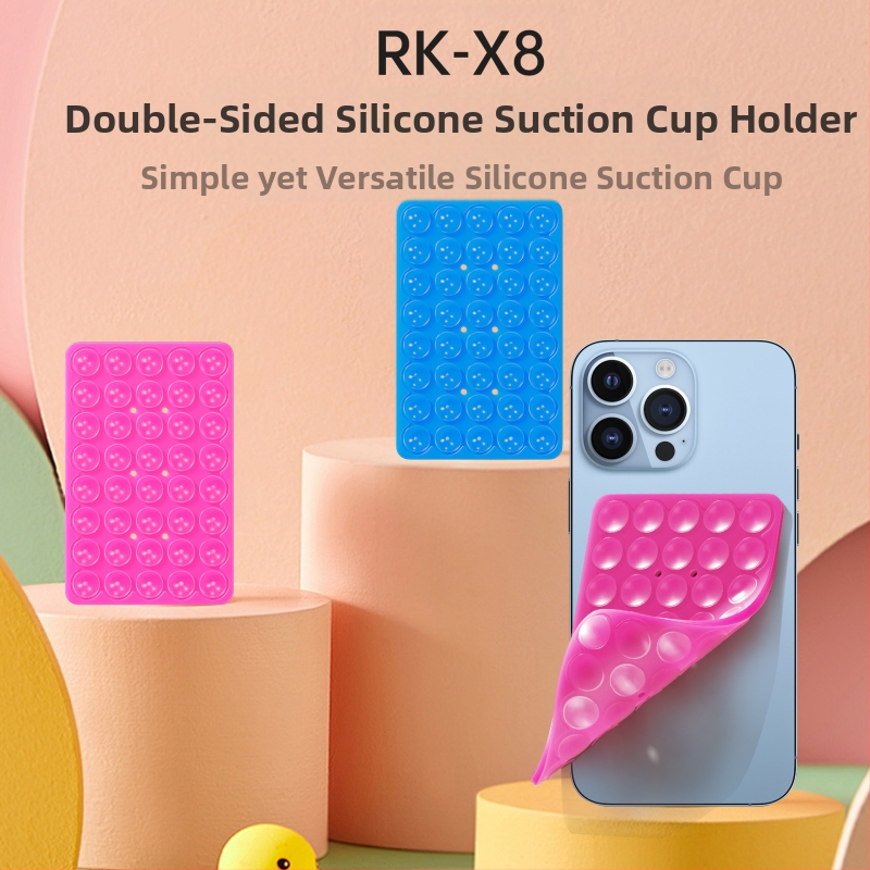 Телефонна поставка с двойна силиконова вакуумна чашка – без пробиване, стенна самозалепваща основа