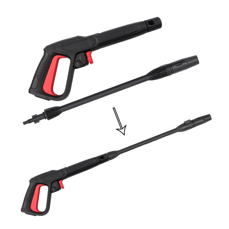 Augsta spiediena automašīnas mazgāšanas pistole, regulējams putu izsmidzinājums, inženierplastmasas konstrukcija, 4000 psi, 10 m izsmidzināšanas attālums