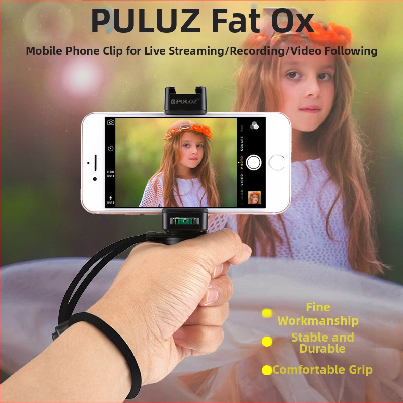 PULUZ PU366 Σταθεροποιητής τηλεφώνου χειρός με κλιπ, ABS Υλικό