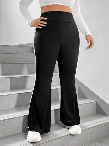 Дамски ежедневни панталони с висока талия, леко разкроени, микроеластични, полиестер+спандекс ≥95%, уличен стил