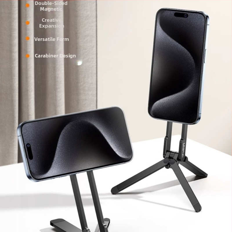 Držiak na telefón s MagSafe – stolný otočný statív pre fotografovanie a živé vysielanie (hliníková zliatina; MagSafe kompatibilné; 360° otočný; stolový držiak; prenosný dizajn)