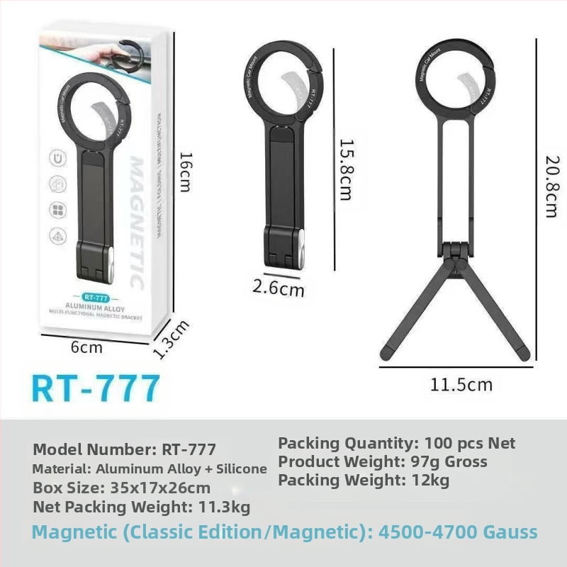 Držiak na telefón s MagSafe – stolný otočný statív pre fotografovanie a živé vysielanie (hliníková zliatina; MagSafe kompatibilné; 360° otočný; stolový držiak; prenosný dizajn)